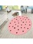 Dijital Baskılı Kaymaz Taban Yıkanabilir Yuvarlak Çocuk Odası Oyun Halısı, V-Y-Çocuk-32-Pembe, 2