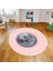 Dijital Baskılı Kaymaz Taban Yıkanabilir Yuvarlak Çocuk Odası Oyun Halısı, V-Y-Çocuk-27-Pembe, 1