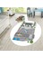 Dijital Baskılı Kaymaz Taban Yıkanabilir Yuvarlak Çocuk Odası Oyun Halısı, V-Y-Çocuk-50-Beyaz, 2