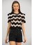 Asur Butik Kadın Ajurlu Crop Triko Tişört 3