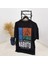 Bisiklet Yaka Baskılı Oversize T-Shirt Siyah 2