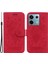 Xiaomi Poco X6 5g Kılıf Baskılı Gül Kelebek Telefon Standı Kapağı-Kırmızı (Yurt Dışından) 1