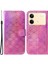 Xiaomi Redmi Note 13R Pro 5g Pu Deri Telefon Kılıfı Için Göz Kamaştırıcı Çiçek Desenli Cep Telefonu Kapağı-Pembe (Yurt Dışından) 1