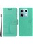 Xiaomi Redmi Note 13 Pro 5g Cep Telefonu Kılıfı Için Baskılı Düşme Önleyici Deri Cüzdan Kapağı-Cyan (Yurt Dışından) 1