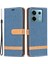 Xiaomi Poco X6 5g Kılıf Kot Kumaş Ekleme Deri Telefon Kapağı-Lacivert (Yurt Dışından) 1