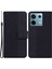 Xiaomi Poco X6 5g Deri Flip Telefon Kılıfı Cüzdan Kapak Geometri Desen-Siyah Için (Yurt Dışından) 1