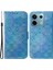 Xiaomi Poco X6 5g Manyetik Kılıf Göz Kamaştırıcı Çiçek Telefon Cüzdan Kapağı-Mavi (Yurt Dışından) 1