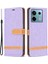 Xiaomi Poco X6 5g Kılıf Kot Kumaş Ekleme Deri Telefon Kapağı-Mor Için (Yurt Dışından) 1