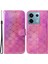Xiaomi Poco X6 5g Manyetik Kılıf Göz Kamaştırıcı Çiçek Telefon Cüzdan Kapağı-Pembe (Yurt Dışından) 1