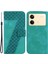 Xiaomi Redmi Note 13R Pro 5g Kılıfı 7 Şekilli Desenli Cüzdan Telefon Koruyucusu, El Kayışı-Yeşil (Yurt Dışından) 1