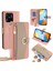 Xiaomi Redmi 10C Kılıf Deri Makyaj Telefon Kılıfı Uzun Askılı Cüzdan Standı-Pembe (Yurt Dışından) 1