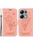 Xiaomi Redmi Note 13 Pro 4g Kılıf Pu Deri+Tpu Baskılı Telefon Kılıfı Çiçek Desenli-Pembe (Yurt Dışından) 1
