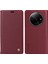 Xiaomi Redmi Için A3 Kılıf Gizli Manyetik Adsorpsiyon Deri Telefon Kapağı-Şarap Kırmızısı (Yurt Dışından) 1