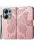 Xiaomi Redmi Note 13 Pro 4g Telefon Kılıfı Kart Tutuculu Kelebek Baskılı Kapak-Gül Altın (Yurt Dışından) 1