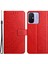 Xiaomi Redmi 12C 4g Kılıf Folio Pu Deri Kapak Çevirin, 3 Kart Yuvalı Stand-Kırmızı (Yurt Dışından) 1