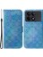 Xiaomi Redmi K70E 5g Pu Deri Telefon Kılıfı Darbeye Dayanıklı Göz Kamaştırıcı Çiçek Desenli Kılıf-Mavi (Yurt Dışından) 1