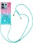 Xiaomi Redmi Note 13 5g Kılıf Için Bling Akan Sıvı Tpu Telefon Kapağı Kordon-Pembe + Mavi (Yurt Dışından) 1