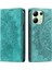 Xiaomi Redmi Note 13 4g Kılıf Deri Flip Telefon Kapağı Mandala Çiçek Desenli-Nane Yeşili (Yurt Dışından) 1