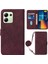 Xiaomi Redmi Note 13 Pro 4g Kılıf Crossbody Tasarım Deri Cüzdan Telefon Kapağı-Şarap Kırmızısı Için (Yurt Dışından) 1