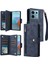 Xiaomi Redmi Note 13 Pro 5g Fermuarlı Kılıf Pu Deri Standlı Flip Telefon Kapağı-Mavi Için (Yurt Dışından) 1