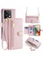 Xiaomi Redmi Note 13 5g Crossbody Telefon Kılıfı Fermuarlı Cep Pu Deri Kapak-Pembe (Yurt Dışından) 1