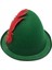 Colezium15 Yeşil Renk Kırmızı Tüylü Peter Pan Şapkası Robin Hood Şapkası 24X23 cm (Clz) 3
