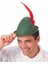 Colezium15 Yeşil Renk Kırmızı Tüylü Peter Pan Şapkası Robin Hood Şapkası 24X23 cm (Clz) 4