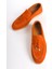Kadın Süet Loafer & Babet Oranj -MCKRY1410-ORJ 4