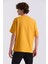 Sarı Over Size Yazı Baskılı Bisiklet Yaka T-Shirt 4