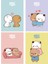 Tabby Design Anime Serisi Milk And Mocha 2 Poster Kart 4'lü Set 2