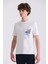 Ekru Slim Fit Bisiklet Yaka T-Shirt 1