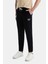 CONNOR Siyah Erkek Lastikli Paça Nakış Detaylı Standard Fit Model Eşofman Altı 2