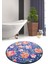 Flowers Dijital Çap 100 Cm Banyo Halısı Djt 1