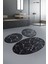 Marble Siyah Djt 3 Lü Set Banyo Halısı 1