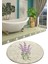 Lavender Dijital Çap 100 Cm Banyo Halısı Djt 1