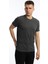 Erkek Golf Nakışlı Regular Fit Basic Tişört Antrasit Melanj 1