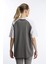Kadın Oversize Fit Reglan Kol Basic Tişört Gri 5
