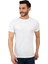 Erkek Bisiklet Yaka Regular Fit Basic Tişört Beyaz 1