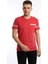 Erkek Ön Arka Baskılı Regular Tişört Kırmızı 1