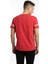 Erkek Ön Arka Baskılı Regular Tişört Kırmızı 4