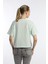 Kadin Oversize Fit Crop Tişört Yeşil 4