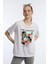 Kadın Art Atelier Baskılı Regular Fit Tişört Beyaz 3