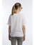 Kadın Art Atelier Baskılı Regular Fit Tişört Beyaz 4