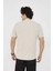 Bisiklet Yaka Slim Fit T-Shirt- Bej 5