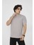 Bisiklet Yaka Slim Fit T-Shirt- Taş 5