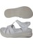 Kadın Beyaz Deri Ultra Hafif Ortopedik Taban Sandalet MR-W5922 4