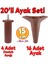20'li Set Aspen Lüks Mobilya Kanepe Koltuk TV Ünitesi Destek Ayağı 15 cm Kahverengi Ayakları 1