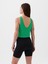 Kadın Yeşil Gapfit Studio Fitilli V Yaka Spor Üst 2