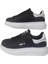 Unısex Siyah-Beyaz Ortopedik Düz Taban Sneaker Spor Ayakkabı Wckrs-99 4