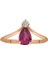 Pırlanta ve Damla Kesim Pembe Turmalin Taşlı Yüzük 0402R0003 2